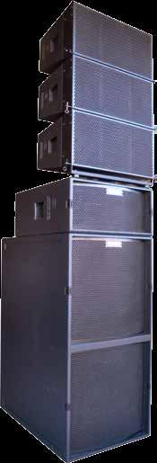 AX Groundstacked PA system The AX system consists of two B318HPC; high power cardioid subwoofers, and six PLA21021 line array modules, groundstacked in a powerful PA system, with Powersoft X4