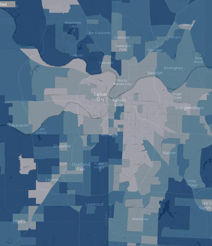 HIGHEST HH INCOME BY COUNTY IN THE KANSAS CITY METRO th & metcalf 95THE PEOPLE. THE PLACE. THE PLAN.