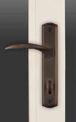 thumb-turn style lock that visibly shows you when the door is locked.