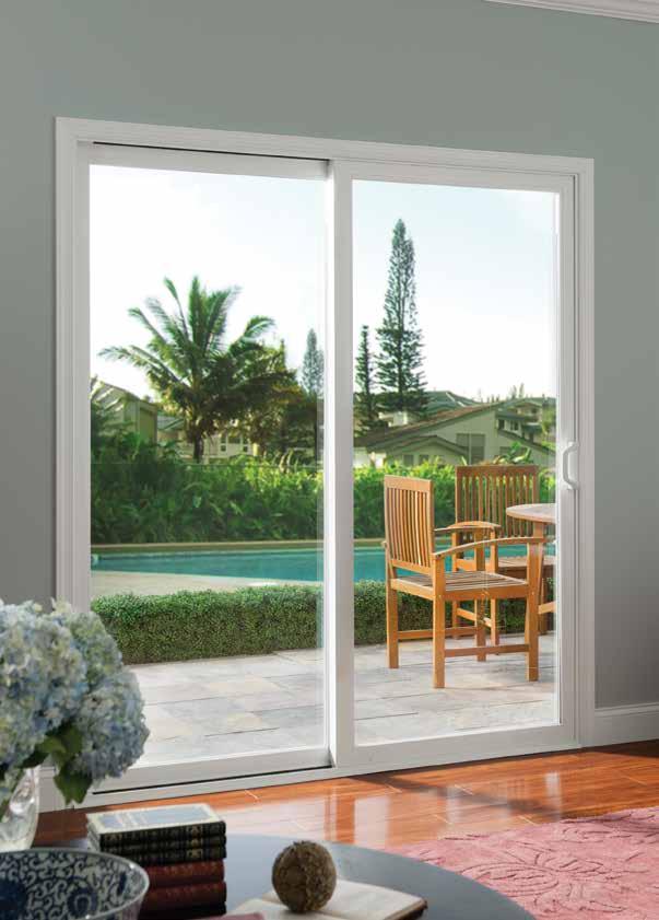 These doors are the perfect entrance to your outdoor living spaces and their durable vinyl construction will provide years of excellent performance.