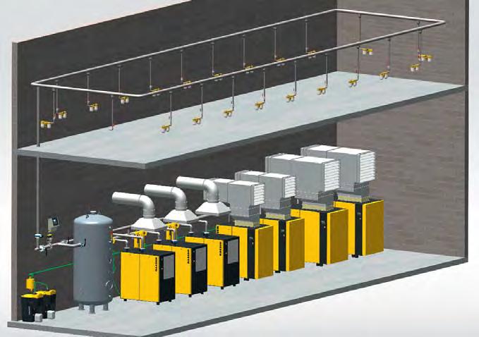 Chapter 9 Designing and installing a new compressed air distribution network Compressed air is an efficient source of energy provided that its production, treatment and distribution components are
