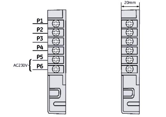 E400/630 E630 Wiring diagram of alarm non-tripping module Note: P1, P2 are the