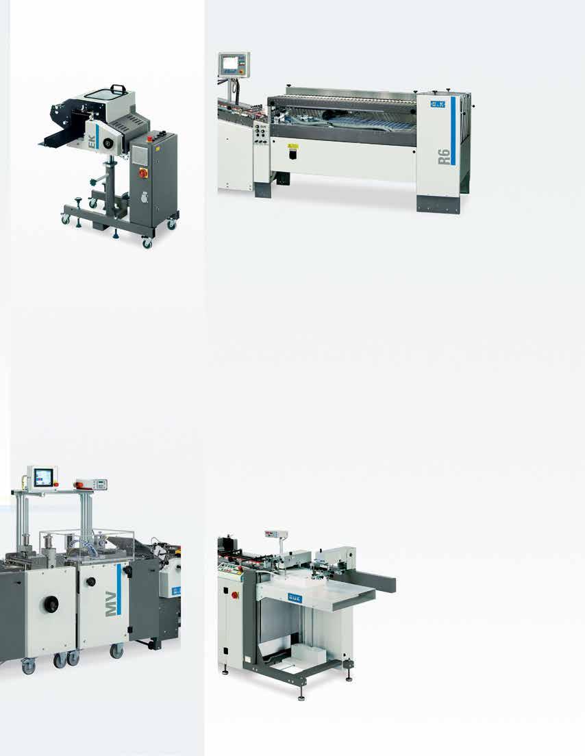 n CUSTOMIZE with optional attachments n OPTIONAL FEEDERS R6 Round-Pile Feeder EK 300 KNIFE FOLDING UNIT for making the final fold of leaflets that are too small to be handled in the side guide of the