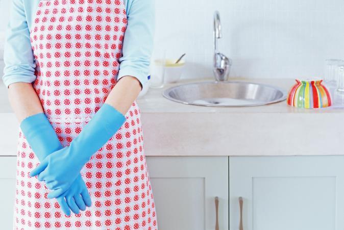 4. To properly wash dishes: a. Throw away or rinse any food left on the dishes. b. Fill one sink with hot soapy water. c.