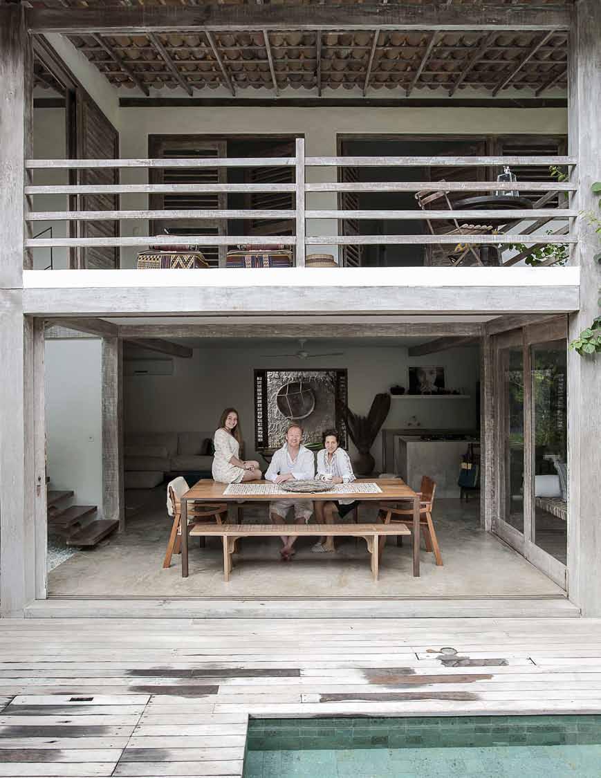 Exterior Jan Eleni Lemonedes, Ronnie Stam and their daughter Lola (pictured opposite) wanted their Brazilian holiday home to reflect the traditional local style of house building, but with a light