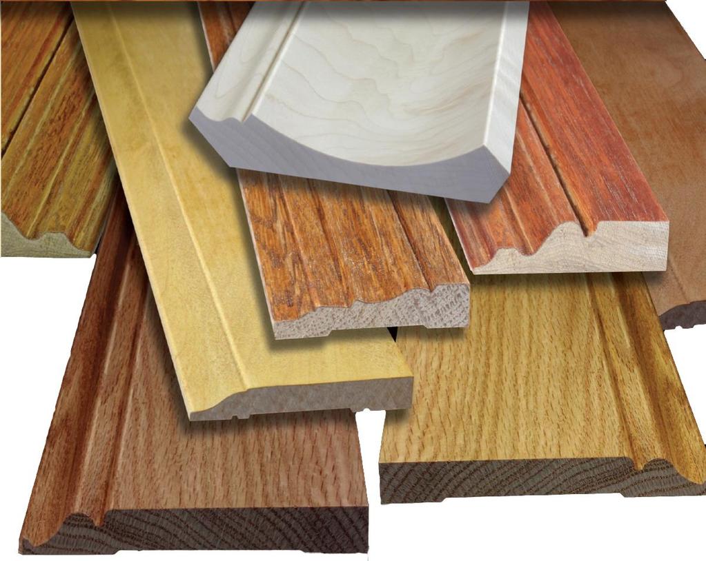 Millwork Moldings Our quality millwork moldings are made from 6 popular hardwood species and 68 different stain colors.