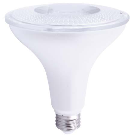PAR38 WET LOCATION Item # Wattage CCT Lumens Replacement 15P38WDLEDxxFL 15 2700K, 3000K 1250 120W Inc xx can be 27=2700K, 30=3000K Key Features & Benefits Dimmable down to 10% Beam Angle: 40 Long
