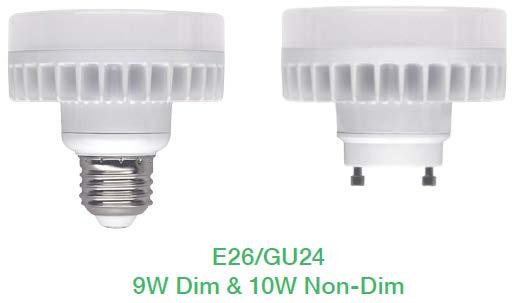 PUCK LAMPS Item # Description Wattage CCT Lumens 9PUADLEDxx Standard, Dim 9 2700K, 3000K 800-850 9PUAGUDLEDxx