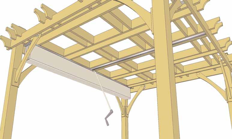 9. With Drive Beam and Canopy secured, attach