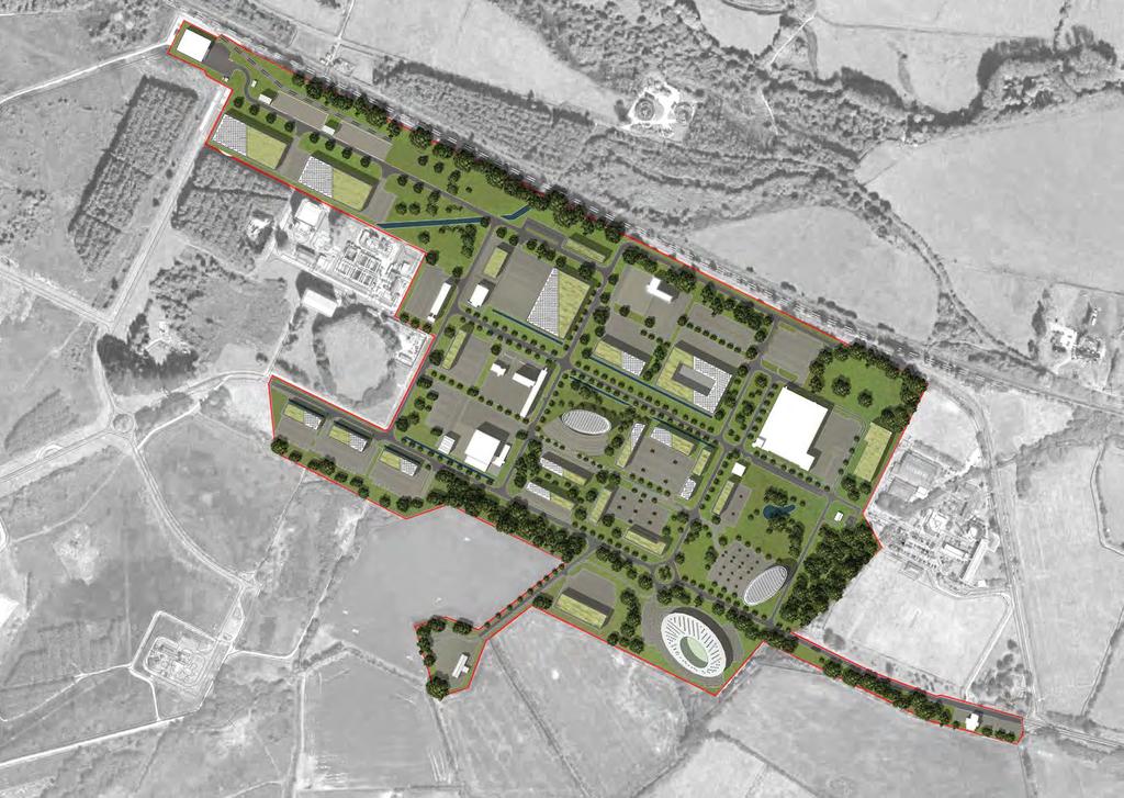 Masterplan Masterplan The Complete Masterplan identifies which plots within the Innovation Park could be developed in the next 25 years to attract new companies to the Site.