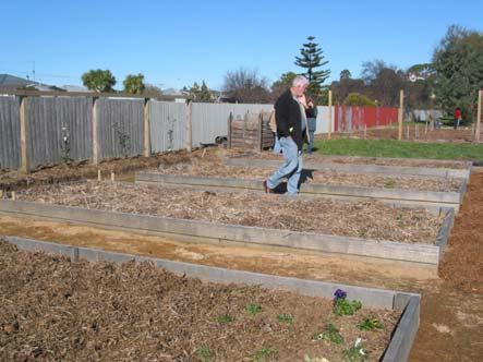 plants to grow) to suit climate of area Partnerships with providers (such as TAFE/Lions etc) Issues for community gardens Funding parties wanting immediate action and results Garden will evolve from