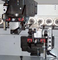 The machine can operate with the rounding unit engaged or disengaged without reducing the production capacity of the beading machine. It has a 0.