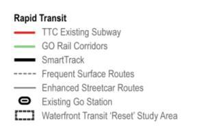 Official Plan Review preliminary analysis has identified both the Waterfront West and Waterfront East Light Rail Transit