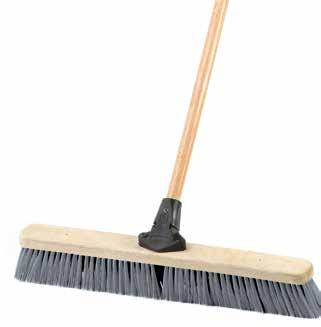 Outdoor Rough Surface 1423 18 Push broom with Unbreakable Connector, 60 x 1-1/8 lacquered handle 1423A 18 Push broom with