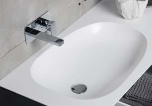 Three-piece tapware One outlet with separate hot and cold taps.