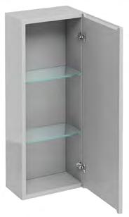 AC20W 289 Anthracite grey AC20G 289 Light grey AC20L 289 600MM MIRRORED WALL CABINET with two soft close doors & two glass