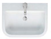 6610 220 CUBE 600MM CERAMIC SEMI-RECESSED BASIN with overflow, 1 tap hole only see page 26-35 W600mm,