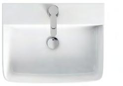 1974 220 ALL-IN-ONE AQUACUBE COMPACT 25 CLOAKROOM BASIN LEFT with overflow, 1 tap hole only W505mm D250mm H150mm CR.