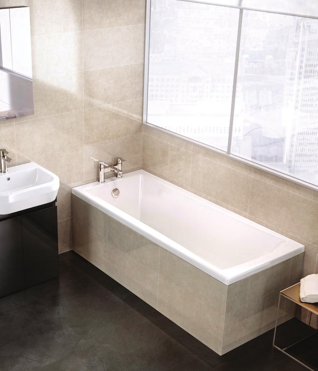 SUSTAIN Single ended bath The Sustain provides a square internal shape for those preferring the more geometric and angular look.