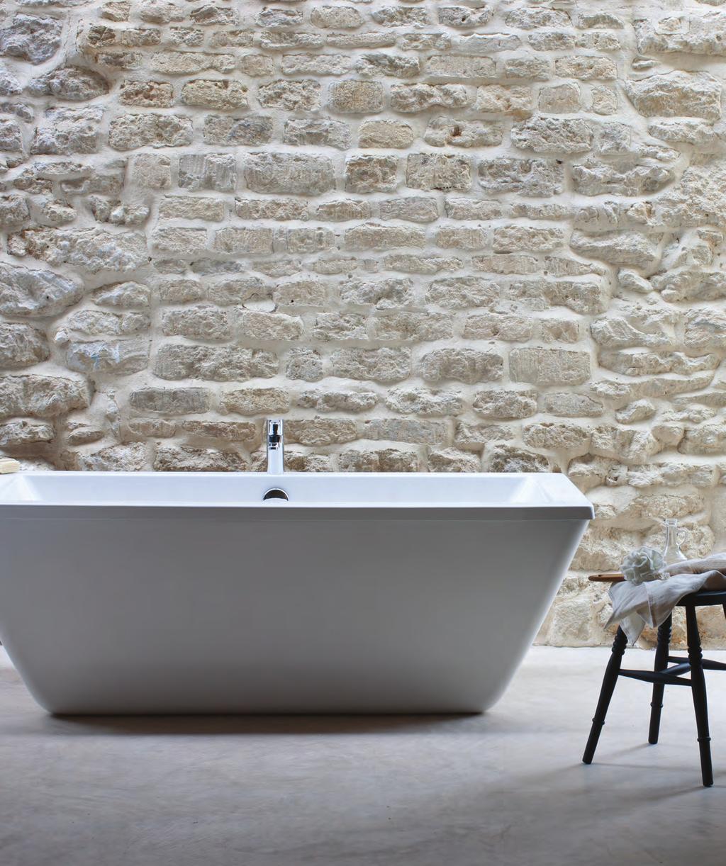 FREEFORTIS A slanted ergonomically shaped two piece bath, which looks great paired with the Cube ceramic range. For an ultra minimalistic look, opt with a single lever bath filler.