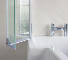 fitted to  thickness 6mm BS2 329 BATHSCREEN WITH ACCESS PANEL 3M