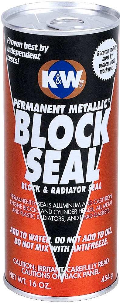 K&W Permanent Metallic Block Seal Block and Radiator Seal Permanently seals small holes and cracks,