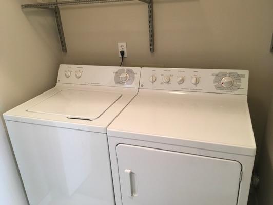 1. Condition Upstairs Laundry Ceiling and walls are in good condition overall. Accessible outlets operate. Light fixture operates. 2.