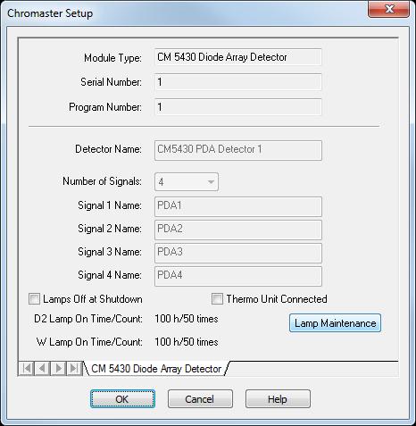 4 Using the control module Clarity Control Module Fig 40: Chromaster Setup - Detector