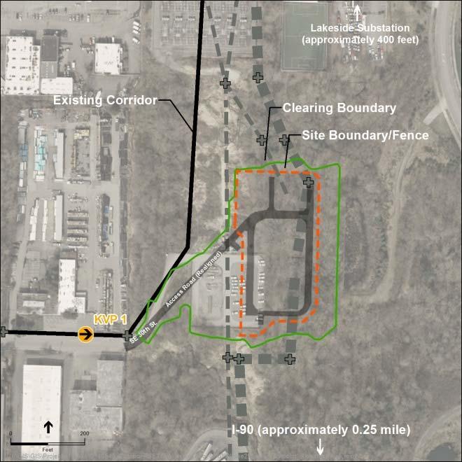 New Richards Creek Substation Impacts to the aesthetic environment for the Richards Creek substation would be less-than-significant because the site is within PSE s existing corridor, and the degree