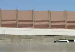 Aesthetic Alternatives to NDOT Design Standards Existing Practice 2.6 Post and Panel Treatments Existing Practice Post and panel systems used for sound barrier.