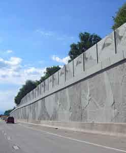 Aesthetic Alternatives to NDOT Design Standards Proposed Alternative 3.2.1 Alternative One: Stepped Retaining Walls Step walls exceeding 14 vertical height.