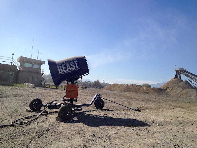 DUST SUPPRESSION Incorporating fine nozzles, a high pressure pump and a large fan motor, the Dust Beast is perfect for suppressing dust on mines and quarries, and also for waste water evaporation.