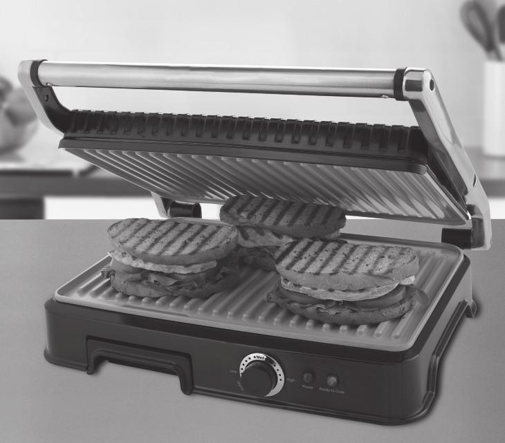 EXTRA LARGE PANINI MAKER / GRILL User Guide: TITANIUM INFUSED For product questions contact: Sunbeam Consumer Service USA : 1.800.334.0759 Canada : 1.800.667.8623 2015 Sunbeam Products, Inc.