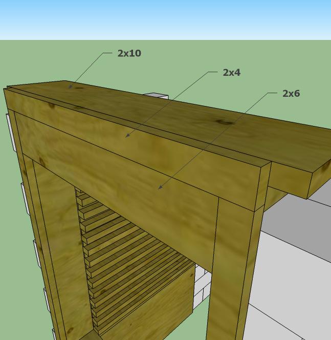 8. Create the drying chamber door header by attaching