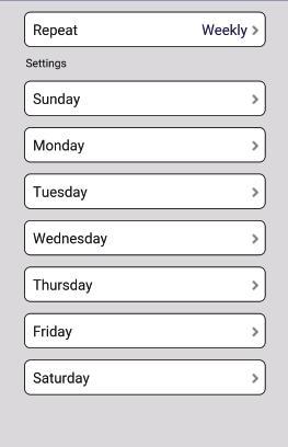 Weekday/Weekend will provide the thermostat with a schedule for the weekdays (Monday - Friday) and a different schedule