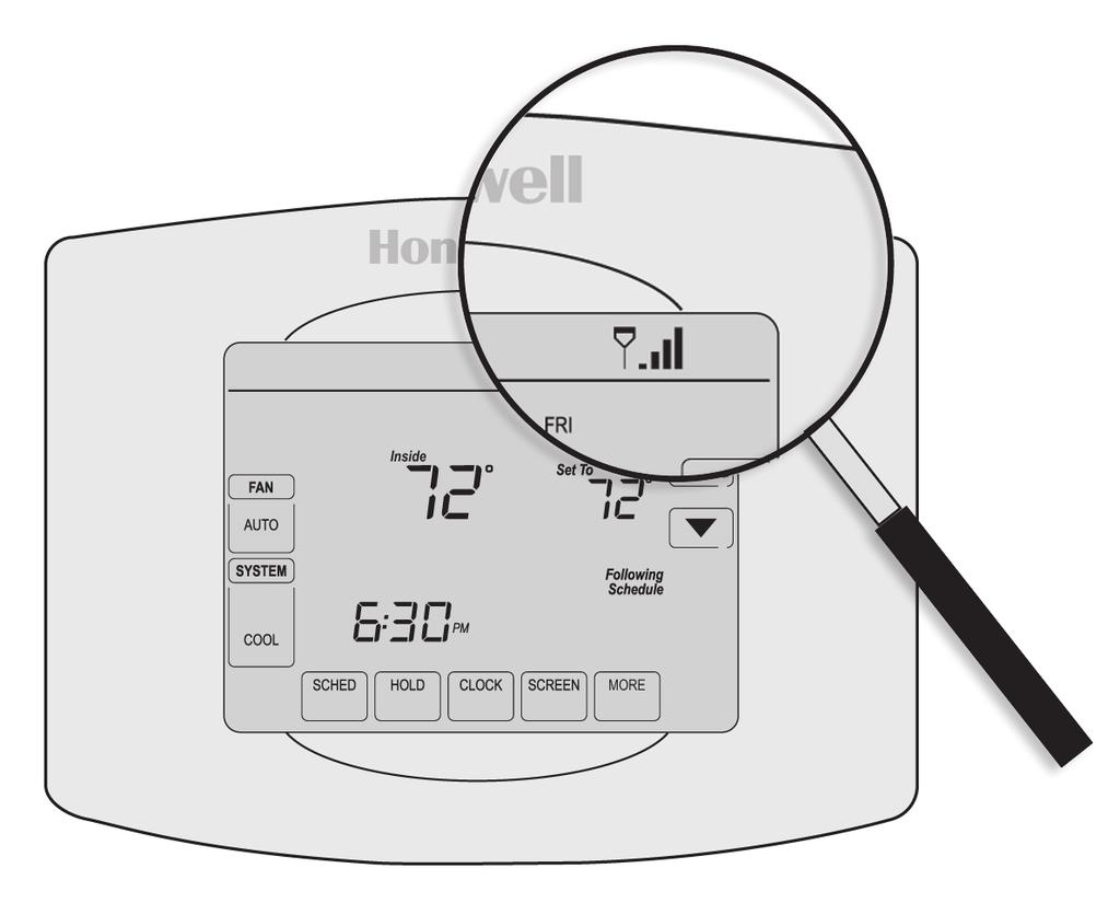 3.3c Also notice that your thermostat will now display its signal strength. Congratulations!