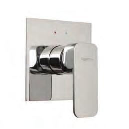 Prestigio Bath/Shower Mixer Square face plate Single lever wall