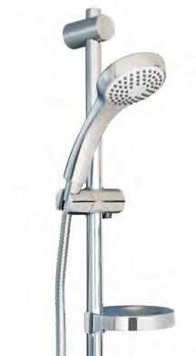 RAIL SHOWERS The functionality of a shower area can be improved with a powerful Aquatica hand shower on a sliding rail, with a