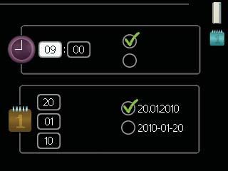 Select one of the sub menus by marking it and then pressing the OK button. Setting a value Selecting options In an options menu the current selected option is indicated by a green tick.