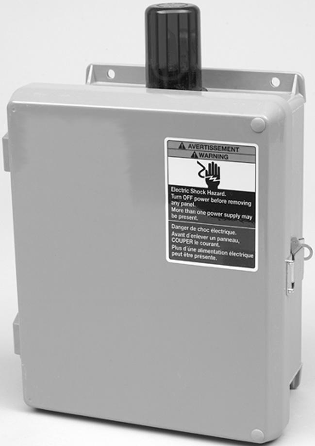 LAN1 UL and CSA Listed Provides warning of high liquid level conditions when used with a Normally Open (N.O.) float switch. Use a Normally Closed (N.C.) switch for low level warning.
