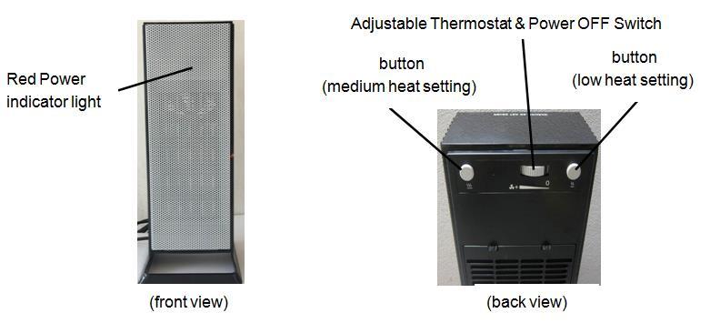 Turn the adjustable thermostat to maximum ( ) to increase temperature and turn to minimum to decrease temperature, and position (0) to switch OFF the product.