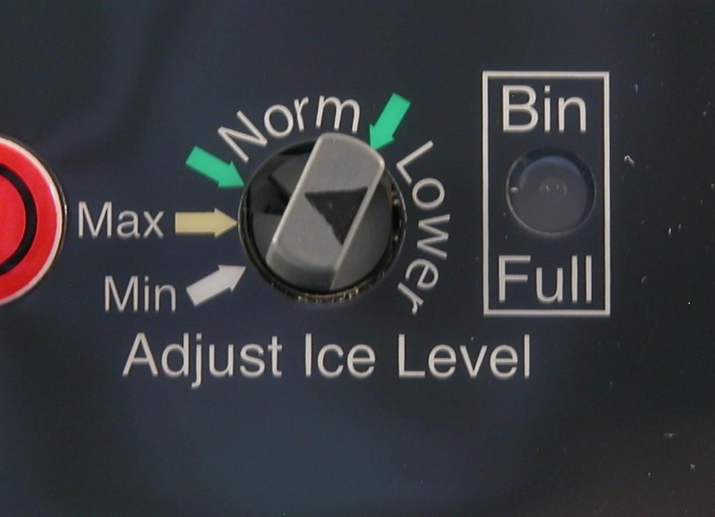 Options Vari-Smart Use of adjustable ice level control Optional adjustable ice level control (KVS).