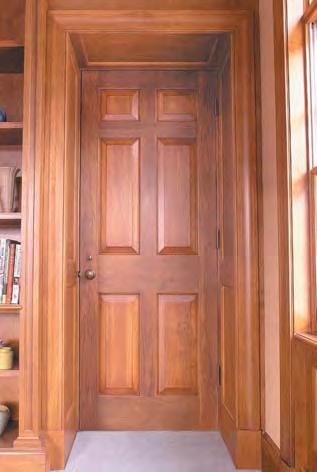 We use Solid, Pattern-Grade South American Mahogany, Cherry, White or Red Oak, Black Walnut, Maple, Poplar. Other woods available upon request. Interior doors are glued and doweled under pressure.