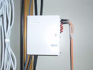 The fiber optic cable is terminated in a rack mounted termination unit. All 6 strands are terminated.