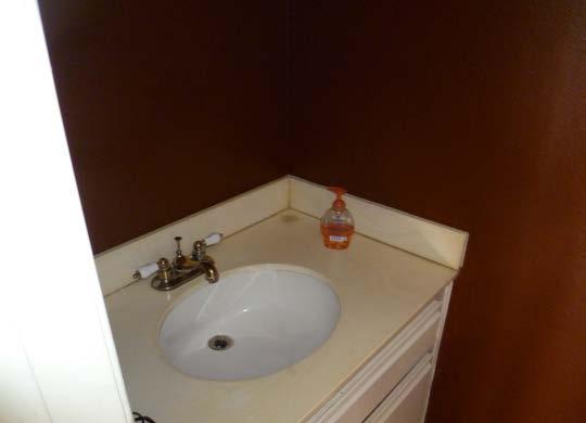 DOWNSTAIRS BATH: 1. New toilet (elongated bowl) 2. New pedestal sink 3.