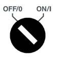 SYMBOLS USED ON THE MACHINE Main switch symbol (key switch) Used on the instrument panel, to indicate the key switch for machine operation on (I) or off (O) Indicator showing battery