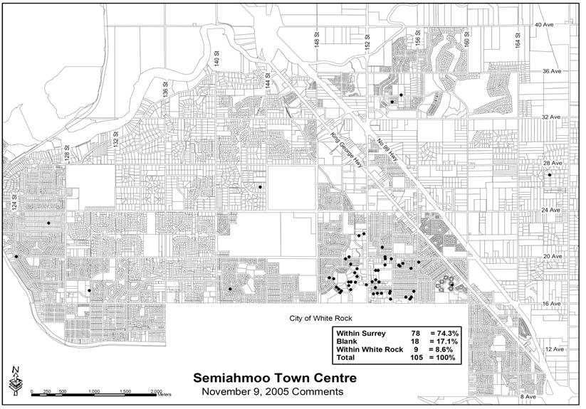Summary of the First Open House The First Public Open House for the was held on November 9, 2005 at the Semiahmoo Shopping Centre.