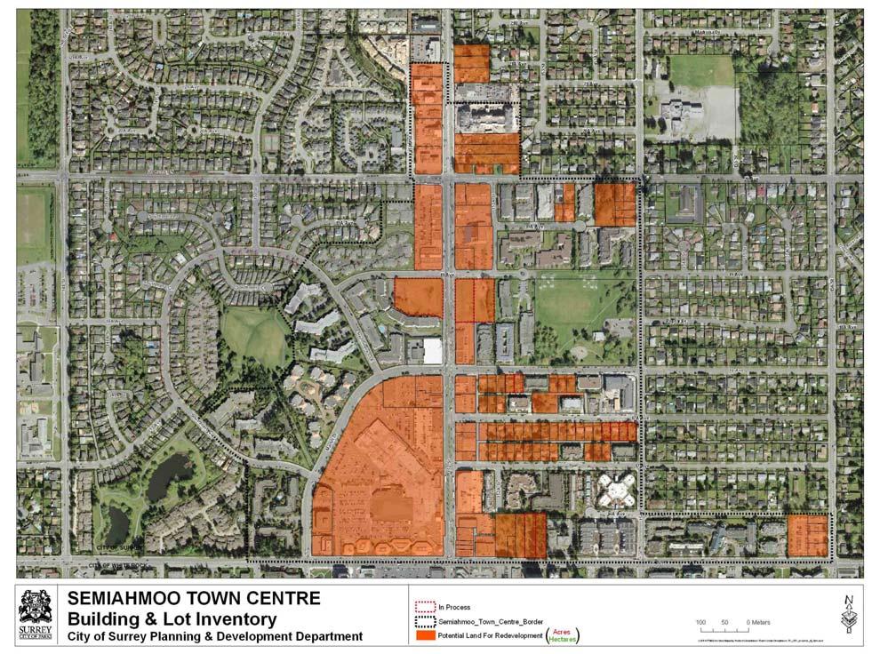 Redevelopment Potential within the Town Centre Future Development within the Semiahmoo Town Centre The area has potential for redevelopment in future