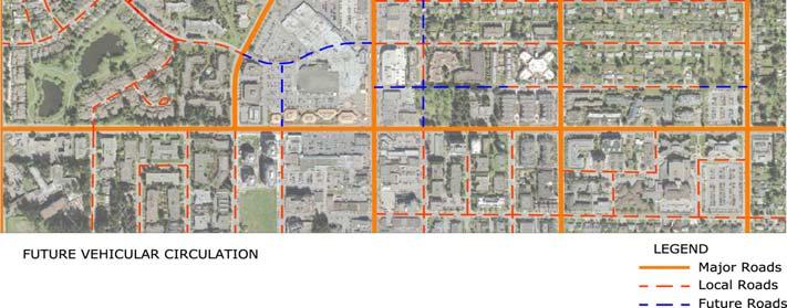 streets to complete the existing street grid and allow more choices of