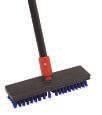 Brushes Deck Scrub Brush Plastic Plastic block with threaded hole Comes with 54 metal handle Synthetic fiber, blue 10